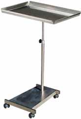 27454 MAYO TABLE - s/s base 27455 MAYO TABLE - s/s base and pump With removable s/s tray, s/s AISI 304 base with 4 castors (50