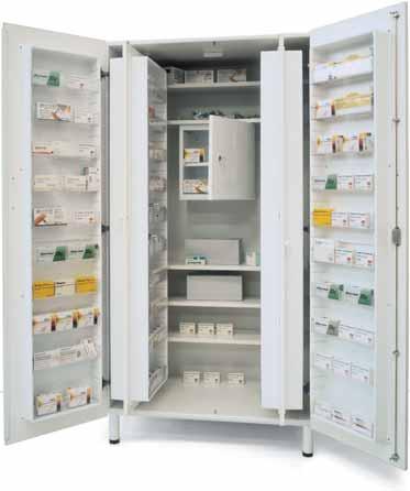 4 x 27498 27498 DRUGS & MEDICINE CABINETS MEDICINE CABINETS With drugs compartment, 48 medicine compartments and 5 adjustable shelves - made in bilaminated