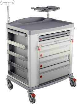 27479 EMERGENCY TROLLEY - small 67x64xh 100 cm 27471 PARTITION KIT for 27479 (drawer 45 cm) 27482 EMERGENCY TROLLEY - standard 82x64xh 100 cm 27472 PARTITION KIT for 27482 (drawer 60 cm) DISPOSABLE