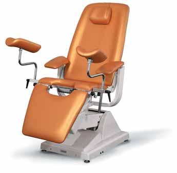 1 OR 3 ENGINES GYNAECOLOGICAL CHAIRS AND STOOLS GYNEX Back-rest can be adjusted to 180 by a gas spring GYNEX PROFESSIONAL with 3 engines 27523 Armrest 26.