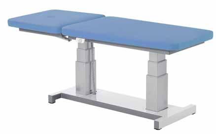 KING HEIGHT ADJUSTABLE EXAMINATION COUCH 27613 KING HEIGHT ADJUSTABLE EXAMINATION COUCH - blue Height adjustable examination couch with head section easily adjustable by a rack system.