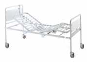 - Bed ends made in epoxy glass finish steel tube - 1 joint/2 sections or 3 joints/4 sections - manual movement by 1 or 2 cranks with retractable handles - legs fitted with rubber/steel castors with