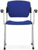 27930 CHAIR plastic seat Enamelled steel frame chair with laminated plastic seat and back. White painted frame. Stackable. Load 120 kg.