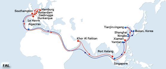 CMA CGM S LONG TERM DEAL FAL 1 French Asia Line FAL 1 Focus Northern Europe Hambourg