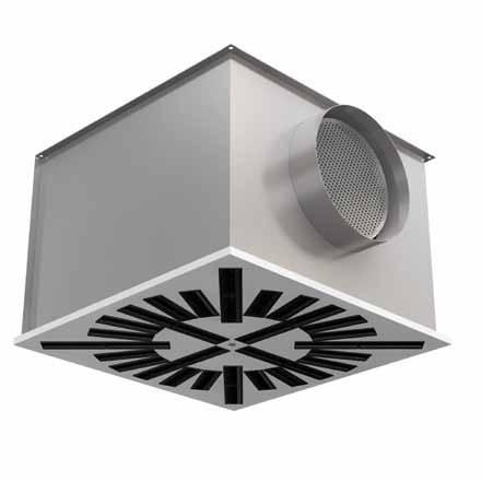 emcoair swirl model DAL358 emcoair swirl diffuser DAL358 Diffuser model DAL358 is a highly inductive swirl diffuser with a round or square front plate and integrated ABS eccentric cylinders with