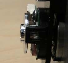 Line up the outside face of the encoder wheel to be flush with