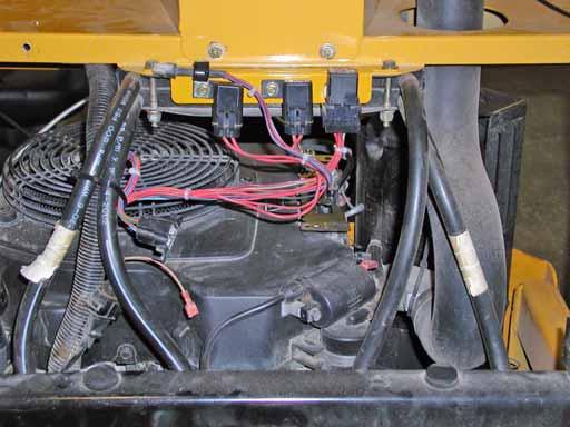 Kohler 8 HP EFI Engine harness fuse and relay mounting