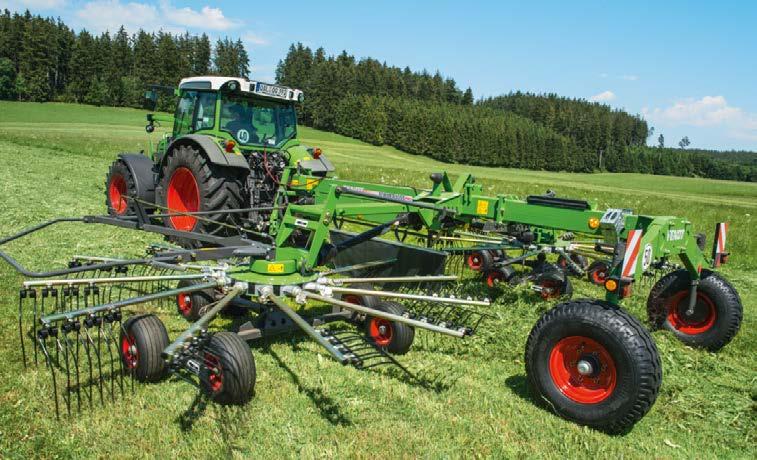 without being lost. As a result, the sward is also protected on uneven terrain. Best forage The tine arms of the Fendt rakes are arranged at tangents.