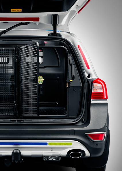 Volvo worked closely with the Swedish Police Force to develop a larger twin cage, with improved ventilation and sound proofing.