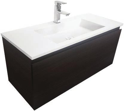 Wall hung vanities Single bowl vanity 7,, mm 0, 1 or 3 tapholes Double bowl vanity 10mm 2 drawers 0, 1 or 3 tapholes (per basin) Top finish integrated mm solid surface top and basin (available