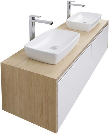 Eco A compact linear design and beautifully natural finish make the CIBO Eco Bamboo Vanity Unit a statement in visual elegance with great environmental credentials.