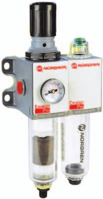 BL9 Excelon Pro Combination unit Filter/Regulator and Lubricator ø mm, G / Configuration flexibility Excellent value Low weight No tools required for assembly Technical features Medium: Compressed