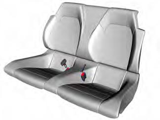 A web guide is included on the outboard side of the front seats.