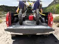 Class-exclusive stowable loading ramps help you load ATVs and riding