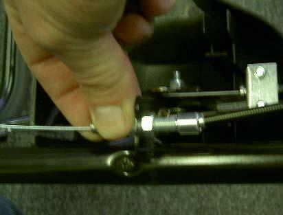 A good precaution is to temporarily reattach the two nuts to the cable adjuster at the top of the