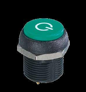 SW-IRMOM-1801 DISTINCTIVE FEATURES Screw version up to A Tactile feedback Sealed to IP6 Illuminated or non-illuminated Flat round actuator for optional marking ENVIRONMENTAL