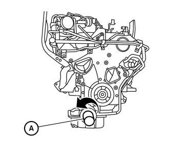 7. Refill engine with recommended oil through the oil filler opening, then install the oil filler cap securely.