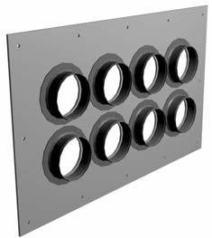 6mm) or 5" (27mm) openings to accept boot assemblies. Feed-through panels are offered with a broad selection of hole patterns (from to 2 holes) and plate sizes to match your exact application.