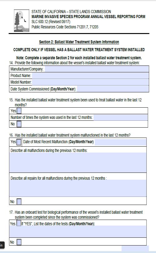 Form After October 1 st Annual Vessel Reporting Form Combines 3