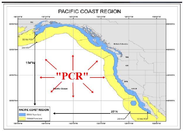 Mid-Ocean Ballast Water Exchanges Where vessel must conduct ballast water exchange depends on where voyage originated: Within PCR: 50 nautical