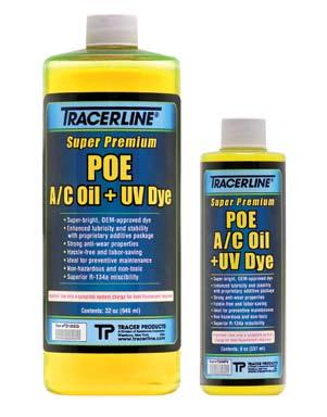 These non-toxic, non-hazardous A/C oils contain super-bright, OEM-approved Fluoro-Lite fluorescent dye and are safe to use with all types of refrigerants and compressors.