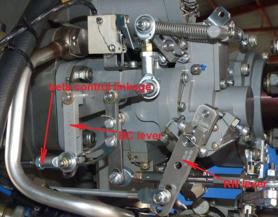 b) Reconnect pilot valve blocking rod to beta mechanism. Step 5 Connecting beta/reverse control a) Connect beta/reverse push-pull control to BC lever.