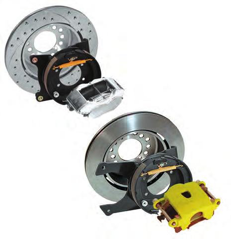 Also available slotted and crossdrilled. They come complete with four piston calipers, pads, mounting brackets, rotor assemblies, and all hardware.