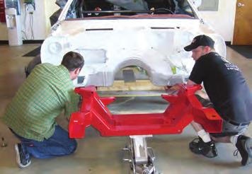 The new HEIDTS Front Subframe and only four bolts, completes the installation to the body. 3.