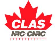National Research Council Conseil national de recherches Canada Canada Measurement Standards and Science Science des mesures et étalons Calibration Laboratory Assessment Service CLAS Certificate