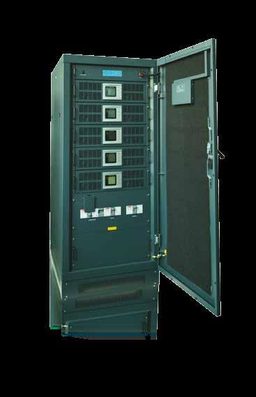 Parallel connection availability of UPS Frames up to 4pcs Wide Input Voltage Window (208Vac ~ 478Vac ) Wide input frequency range ( 40Hz 70Hz ) High Overall