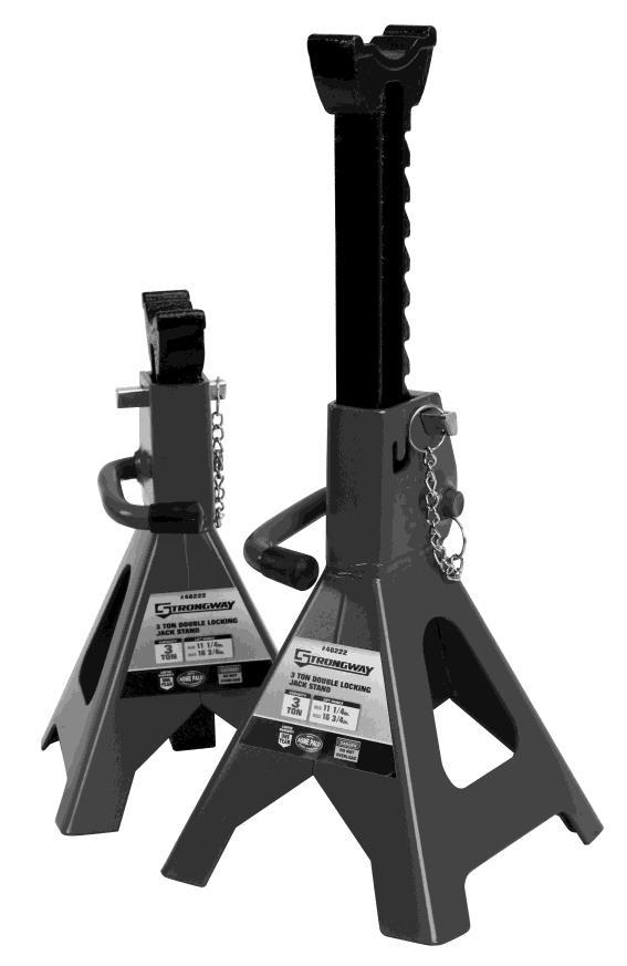 3-TON DOUBLE LOCKING JACK STANDS OWNER S MANUAL WARNING: Read carefully and understand all ASSEMBLY AND OPERATION INSTRUCTIONS