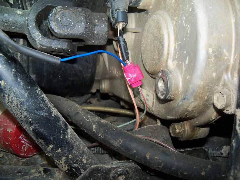 Wiring etails continued Speed Sensor onnection Soldering connection is recommended however, installer may use other forms of connecting. 1.