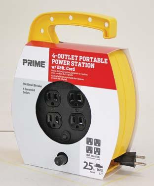 4-OUTLET PORTABLE POWER STATION Cord Wire Qty. per Wt.