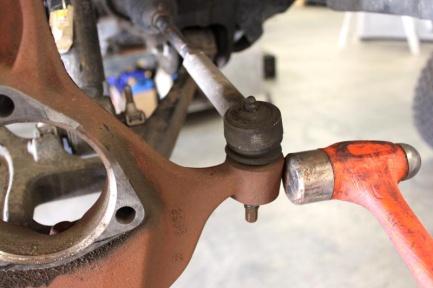 ball joint loose by striking the