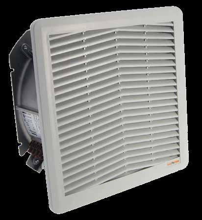Filter fans Forced ventilation fans maintain the correct temperature inside the cabinet by exchanging heated inside air for