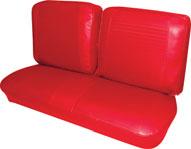 Interior Upholstery NFB66102 NF66103 red lt. blue turquoise fawn 1966 Chevy II/Nova Upholstery Reproduction seat upholstery for non-ss 1966 Chevy II/Nova models with a split front bench.