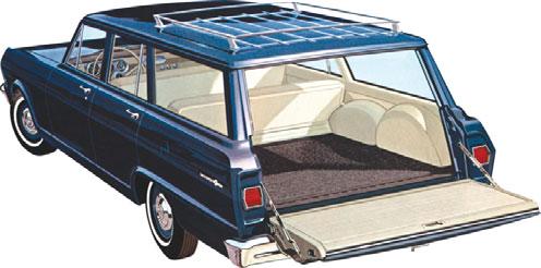 Station Wagon Cargo Covers LH side extension RH side extension RH side panel wheelhouse covers 1962-64 Station Wagon rear cargo area LH side panel spare tire cover 1965-67 Station Wagon rear cargo