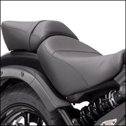 Front section is adapted to create more room for rider. Padding is thicker for increased comfort.