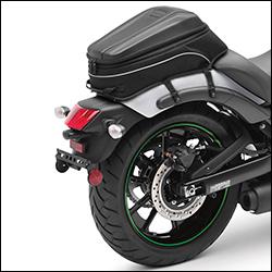 To mount left Vulcan S adjustable footpeg in the rearward position (Easy Reach) Rugged, water-resistant nylon construction