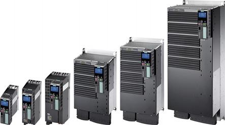 , 0.37 kw to 90 kw Overview, degree of protection IP20, frame sizes FSA to FSF (with Control Unit and operator panel), degree of protection IP20, Push Through variant, frame sizes FSA to FSC (with