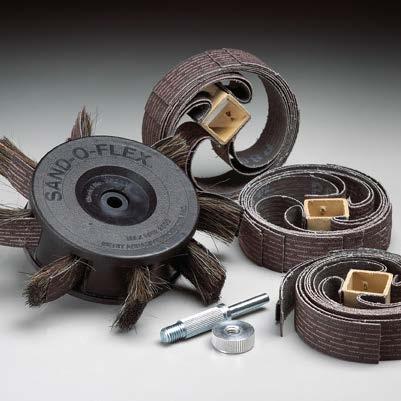 Sand-O-Flex wheels eliminate the need to hand-sand and are designed to fit most standard equipment.