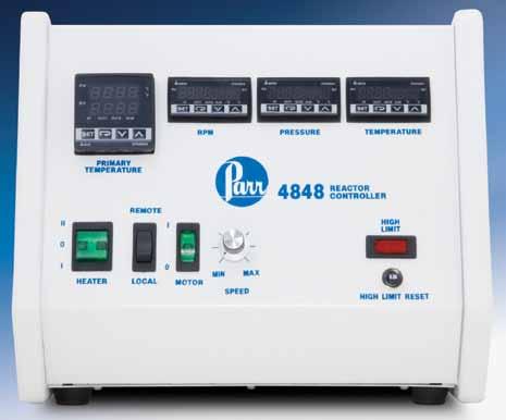 Component Summary Switches and Indicators Front Side 4848 Reactor Controller The Heater Switch is a manual, three-position, illuminated switch which controls the amount of power sent to the heater.