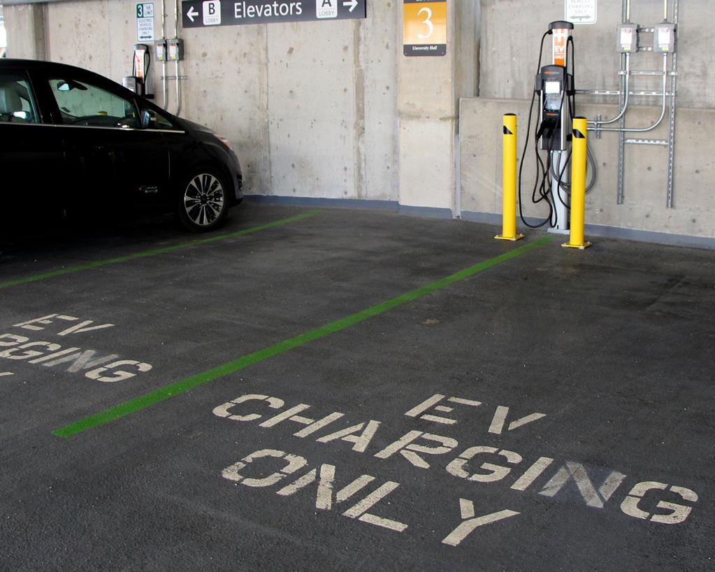 Background Before the EV infrastructure upgrade in 2017, the University s garages were fitted with Schneider Electric charging stations with two charging ports each.