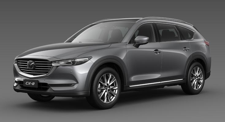 MAZDA CX-8 JULY 2018 - ONWARDS ALL VARIANTS 96% ADULT OCCUPANT PROTECTION 72% VULNERABLE ROAD USER PROTECTION 87% CHILD OCCUPANT PROTECTION 73% SAFETY ASSIST MAZDA CX-8 OVERVIEW The Mazda CX-8 was