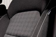 Leather style upholstery with contrast