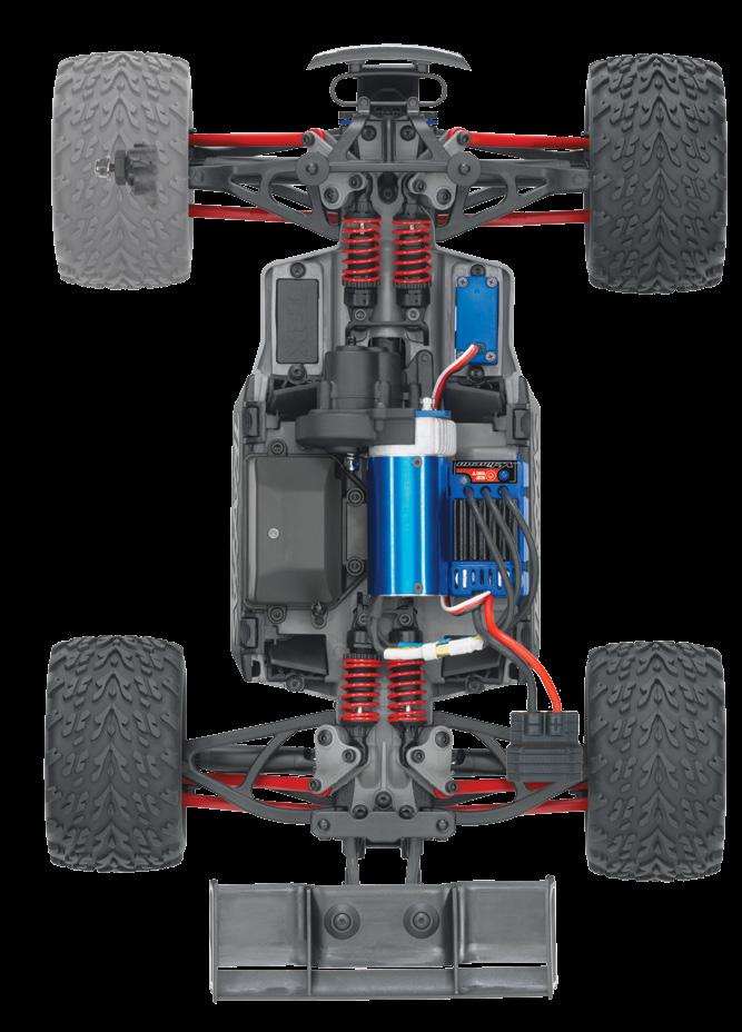 ANATOMY OF THE 1/16 E-REVO VXL Rear Half Shaft Turnbuckle Rear Body Mount Wing Battery Compartment Vent Battery Door Release Tab