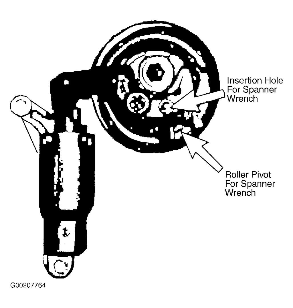Fig. 9: Identifying Thermo Tensioner Roller Assembly Courtesy of VOLKSWAGEN UNITED STATES,