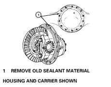 2. Apply axle lubricant to the bearing cones and the inner diameters of the bearing cups of the main differential.