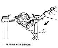 Fasten a yoke or flange bar to the input yoke or flange. The bar will hold the drive pinion in position when the nut is tightened. Figure 67. a. Install the input yoke or flange, nut and washer* on the drive pinion.