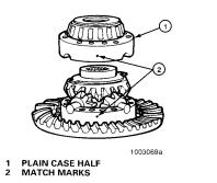 Install the second side gear and thrust washer over spider and differential pinions. Figure 90. Figure 91 15.
